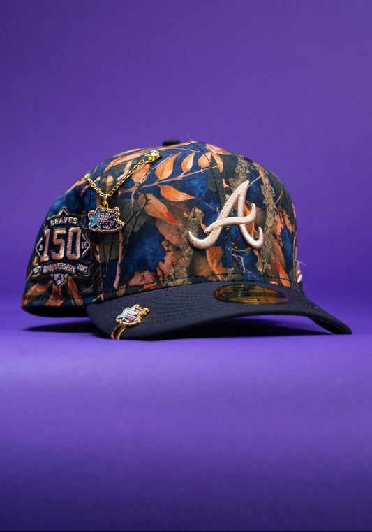 NEW ERA EXCLUSIVE 59FIFTY CAMOUFLAGE ATLANTA BRAVES W/ 150TH ANNIVERSARY SIDE PATCH