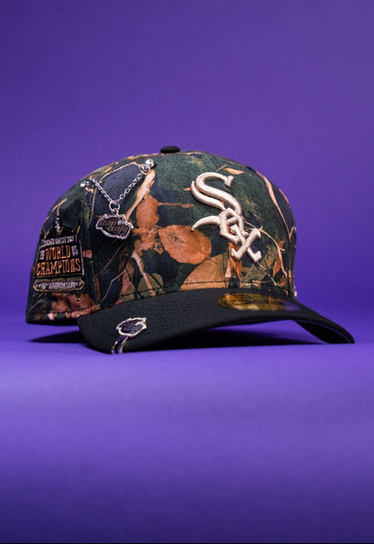 NEW ERA EXCLUSIVE 59FIFTY CAMOUFLAGE CHICAGO WHITE SOX W/ WORLD CHAMPIONS SIDE PATCH