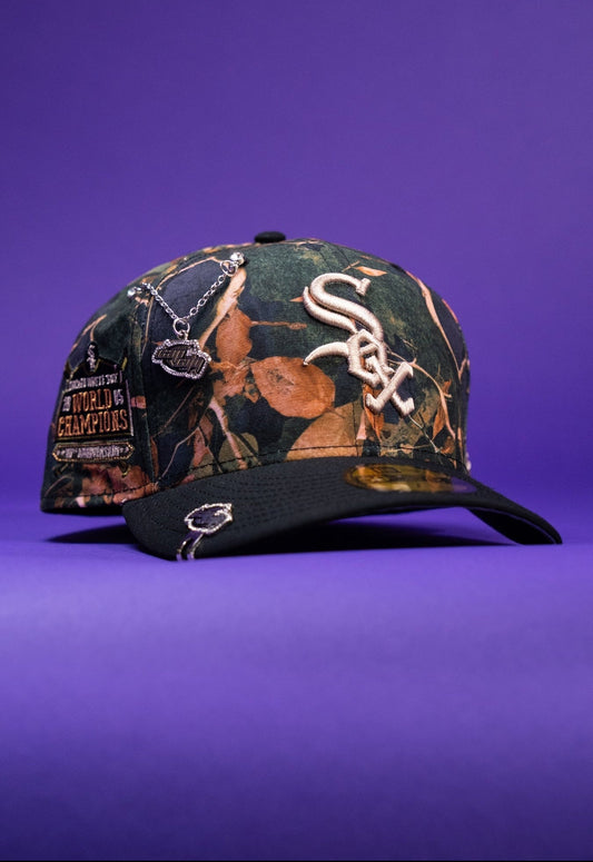 NEW ERA EXCLUSIVE 59FIFTY CAMOUFLAGE CHICAGO WHITE SOX W/ WORLD CHAMPIONS SIDE PATCH