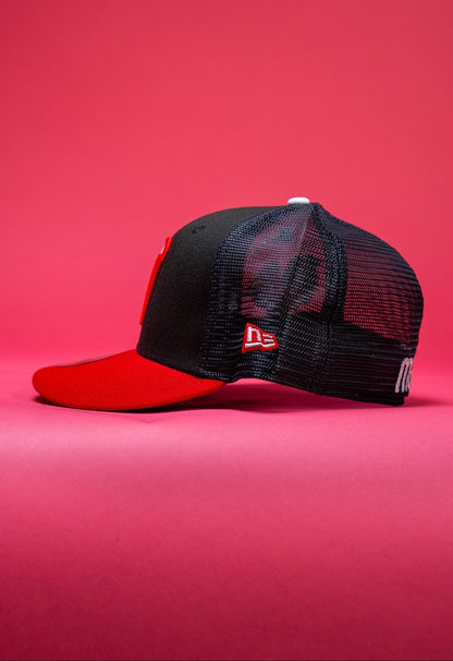 NEW ERA EXCLUSIVE 59FIFTY BLACK/RED 2025 WBC MEXICO MESHBACK W/ EL GALLO SIDE PATCH