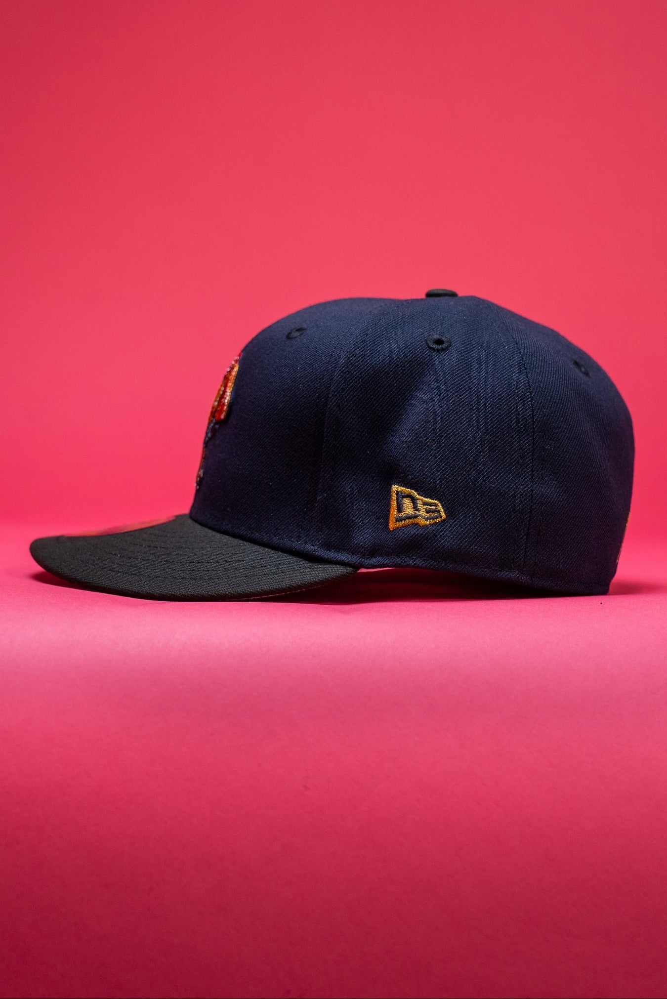 NEW ERA EXCLUSIVE 59FIFTY NAVY/BLACK MEXICO "EL GALLO" W/ MEXICO FLAG SIDE PATCH