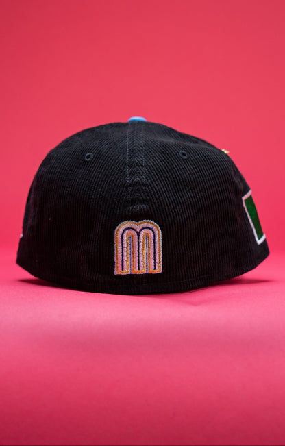 NEW ERA EXCLUSIVE 59FIFTY CORDUROY 2025 WBC MEXICO SCRIPT W/ MEXICO FLAG SIDE PATCH