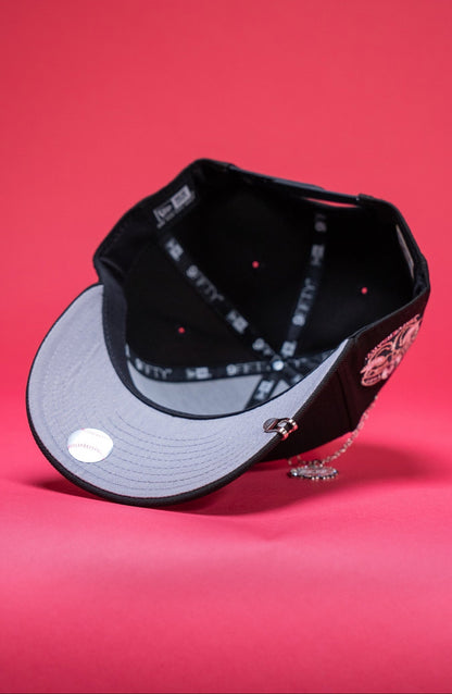 NEW ERA EXCLUSIVE 9FIFTY BLACK ANAHEIM ANGELS SNAPBACK W/ 35TH ANNIVERSARY SIDE PATCH