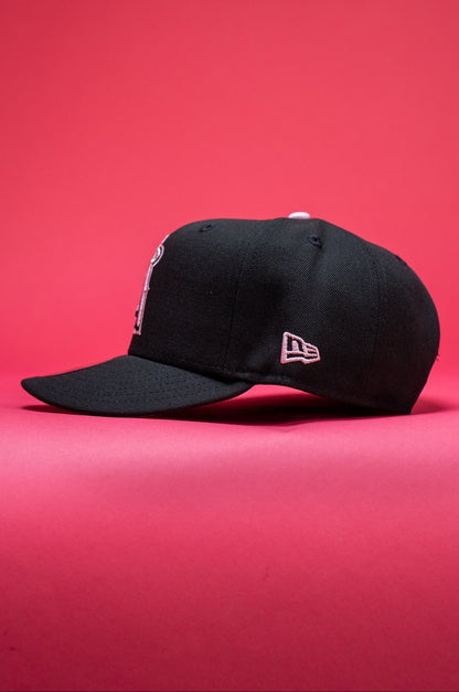 NEW ERA EXCLUSIVE 9FIFTY BLACK ANAHEIM ANGELS SNAPBACK W/ 35TH ANNIVERSARY SIDE PATCH