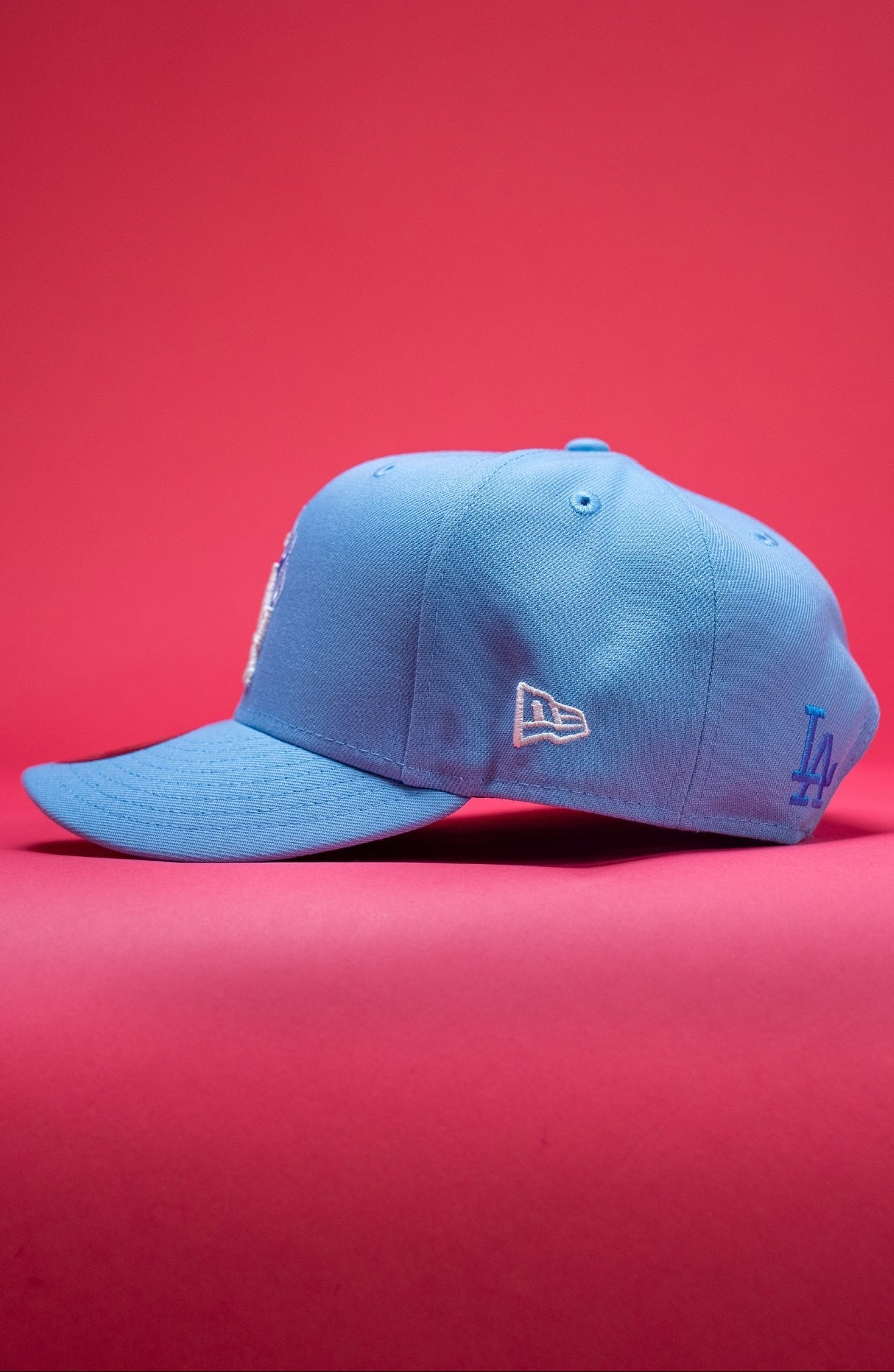 NEW ERA EXCLUSIVE 9FIFTY ICY BLUE LOS ANGELES DODGERS SNAPBACK W/ 2024 WORLD SERIES SIDE PATCH