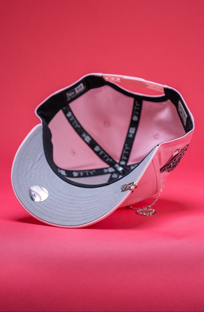 NEW ERA EXCLUSIVE 9FIFTY PINK MIAMI MARLINS SNAPBACK W/ 1997 WORLD SERIES SIDE PATCH