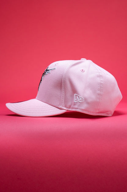 NEW ERA EXCLUSIVE 9FIFTY PINK MIAMI MARLINS SNAPBACK W/ 1997 WORLD SERIES SIDE PATCH