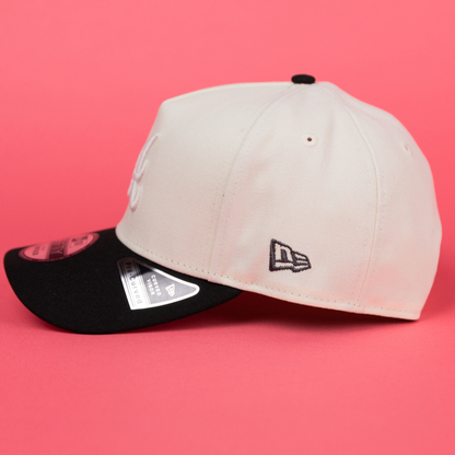 NEW ERA 9FIFTY A-FRAME CHROME/ BLACK ATLANTA BRAVES SNAPBACK W/ 2000 ALL STAR GAME SIDE PATCH