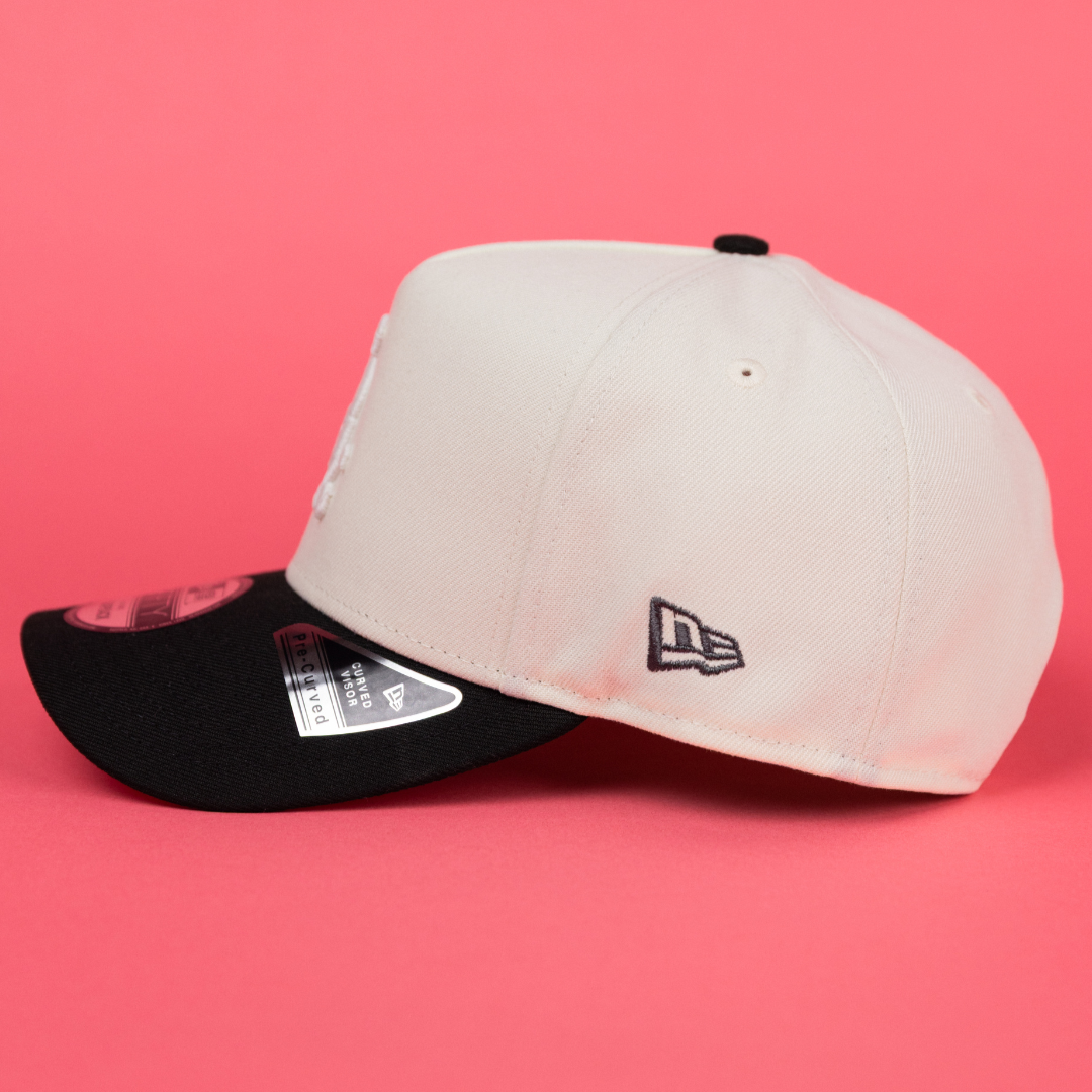 NEW ERA 9FIFTY A-FRAME CHROME/ BLACK CHICAGO WHITE SOX SNAPBACK W/ 100TH SEASON SIDE PATCH