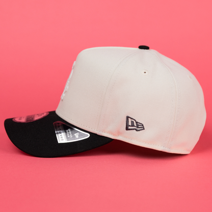 NEW ERA 9FIFTY A-FRAME CHROME/ BLACK CHICAGO WHITE SOX SNAPBACK W/ 100TH SEASON SIDE PATCH