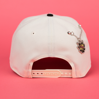 NEW ERA 9FIFTY A-FRAME CHROME/ BLACK CHICAGO WHITE SOX SNAPBACK W/ 100TH SEASON SIDE PATCH