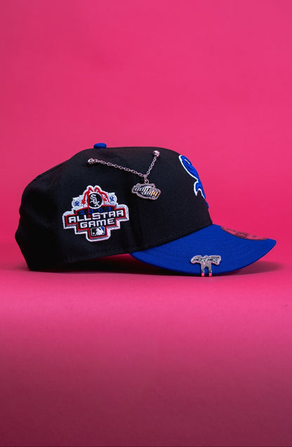 NEW ERA EXCLUSIVE 9FIFTY BLACK/BLUE CHICAGO WHITE SOX SNAPBACK W/ 2003 ALL STAR GAME SIDE PATCH