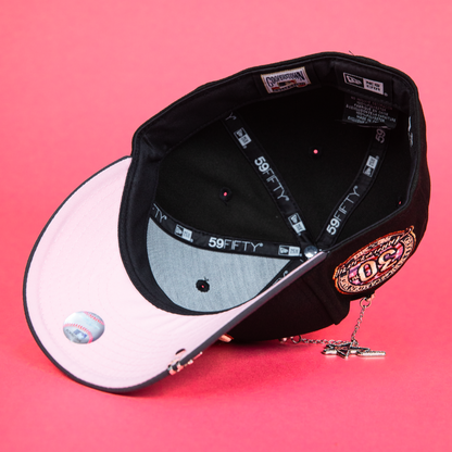 NEW ERA EXCLUSIVE 59FIFTY BLACK/ GREY BALTIMORE ORIOLES W/ 30TH ANNIVERSARY SIDE PATCH