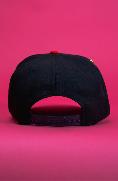 NEW ERA EXCLUSIVE 9FIFTY BLACKED OUT LOS ANGELES DODGERS SNAPBACK W/ PALM TREES + 50TH ANNIVERSARY SIDE PATCH