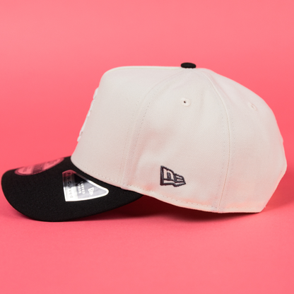 NEW ERA 9FIFTY A-FRAME CHROME/ BLACK SAN FRANCISCO GIANTS SNAPBACK W/ 50TH ANNIVERSARY SIDE PATCH