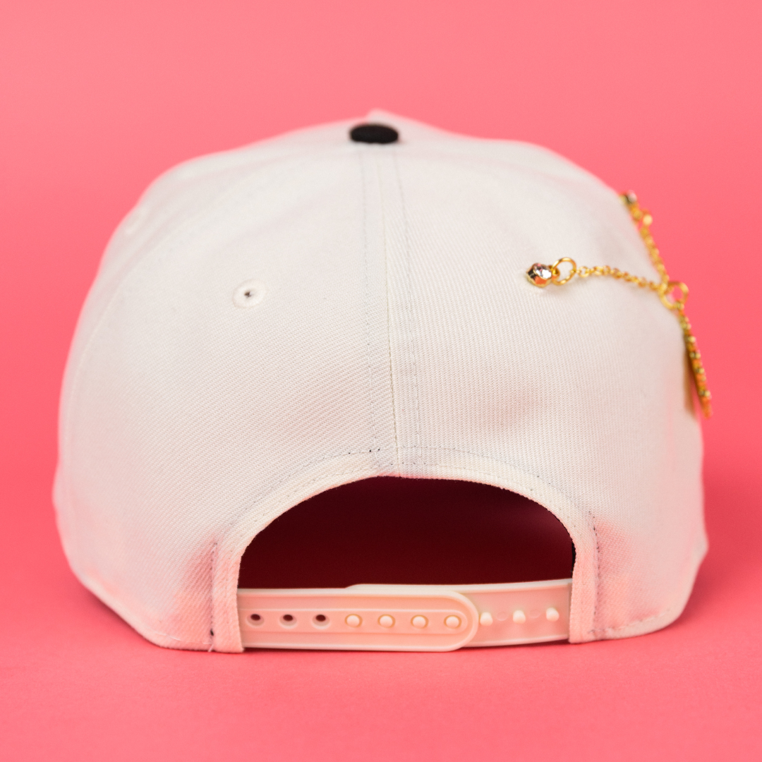 NEW ERA 9FIFTY A-FRAME CHROME/ BLACK SAN FRANCISCO GIANTS SNAPBACK W/ 50TH ANNIVERSARY SIDE PATCH
