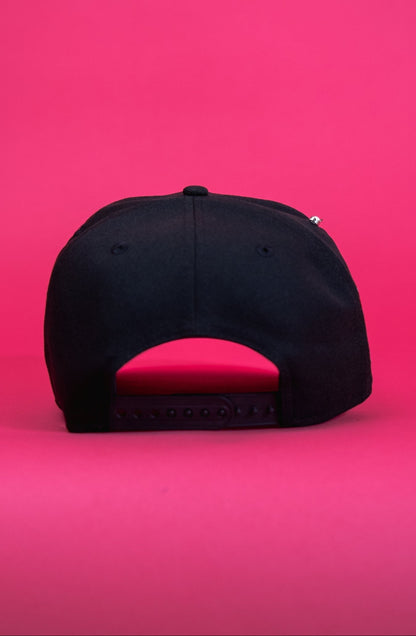 NEW ERA EXCLUSIVE 9FIFTY BLACK LOS ANGELES DODGERS SNAPBACK W/ FLORAL EMBROIDERY + TOKYO SERIES SIDE PATCH