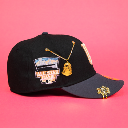 NEW ERA EXCLUSIVE 59FIFTY BLACK/ GREY MINNESOTA TWINS W/ 2014 ALL STAR GAME SIDE PATCH