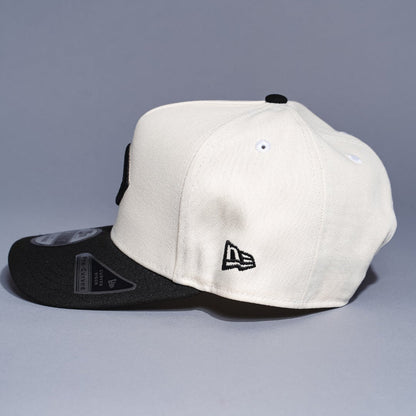 NEW ERA 9FIFTY A-FRAME CHROME/BLACK UPSIDE DOWN CINCINNATI REDS SNAPBACK W/ STADIUM SIDE PATCH