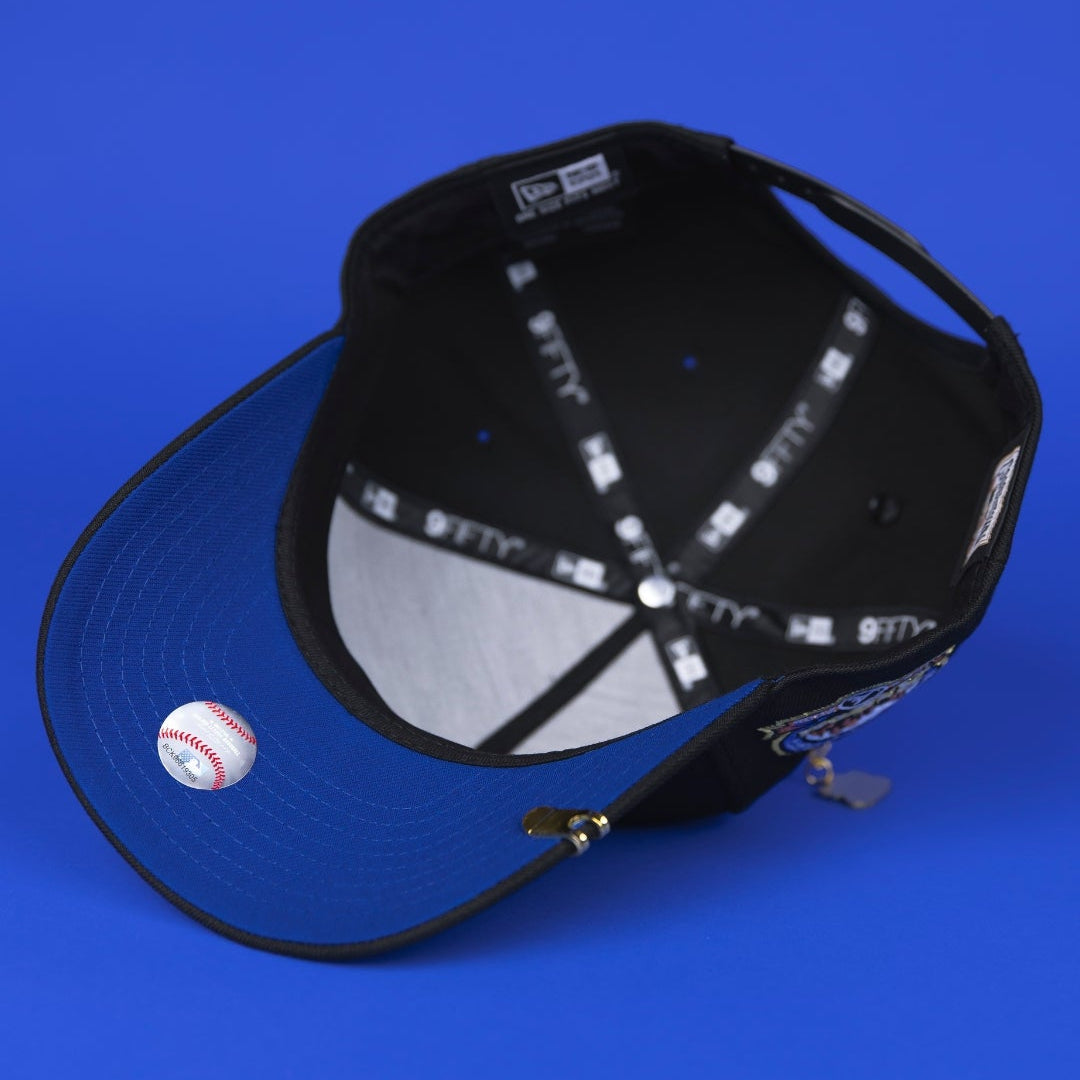 NEW ERA 9FIFTY A-FRAME BLACK ATLANTA BRAVES SNAPBACK W/ 40TH ANNIVERSARY SIDE PATCH