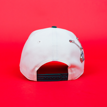 NEW ERA 9FIFTY A-FRAME CHROME/ FOREST GREEN UPSIDE DOWN LOS ANGELES DODGERS TWO TONE SNAPBACK