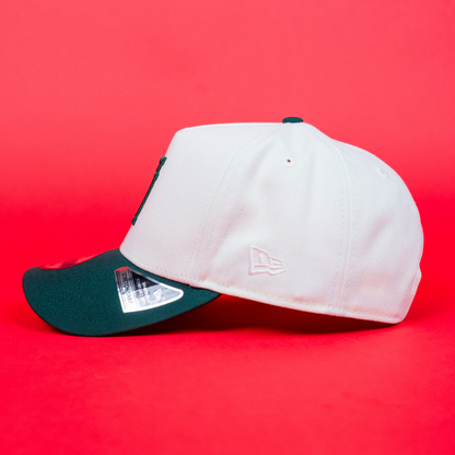 NEW ERA 9FIFTY A-FRAME CHROME/ FOREST GREEN UPSIDE DOWN LOS ANGELES DODGERS TWO TONE SNAPBACK