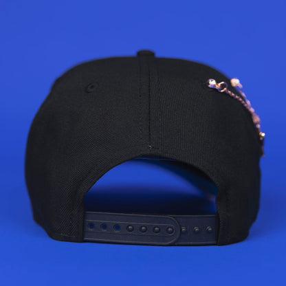 NEW ERA 9FIFTY A-FRAME BLACK ATLANTA BRAVES SNAPBACK W/ 2000 ALL STAR GAME SIDE PATCH