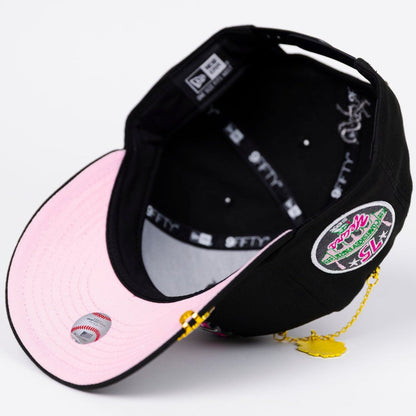 NEW ERA EXCLUSIVE 9FIFTY BLACK CHICAGO WHITE SOX SNAPBACK W/ ROSES + 75TH ANNIVERSARY SIDE PATCH
