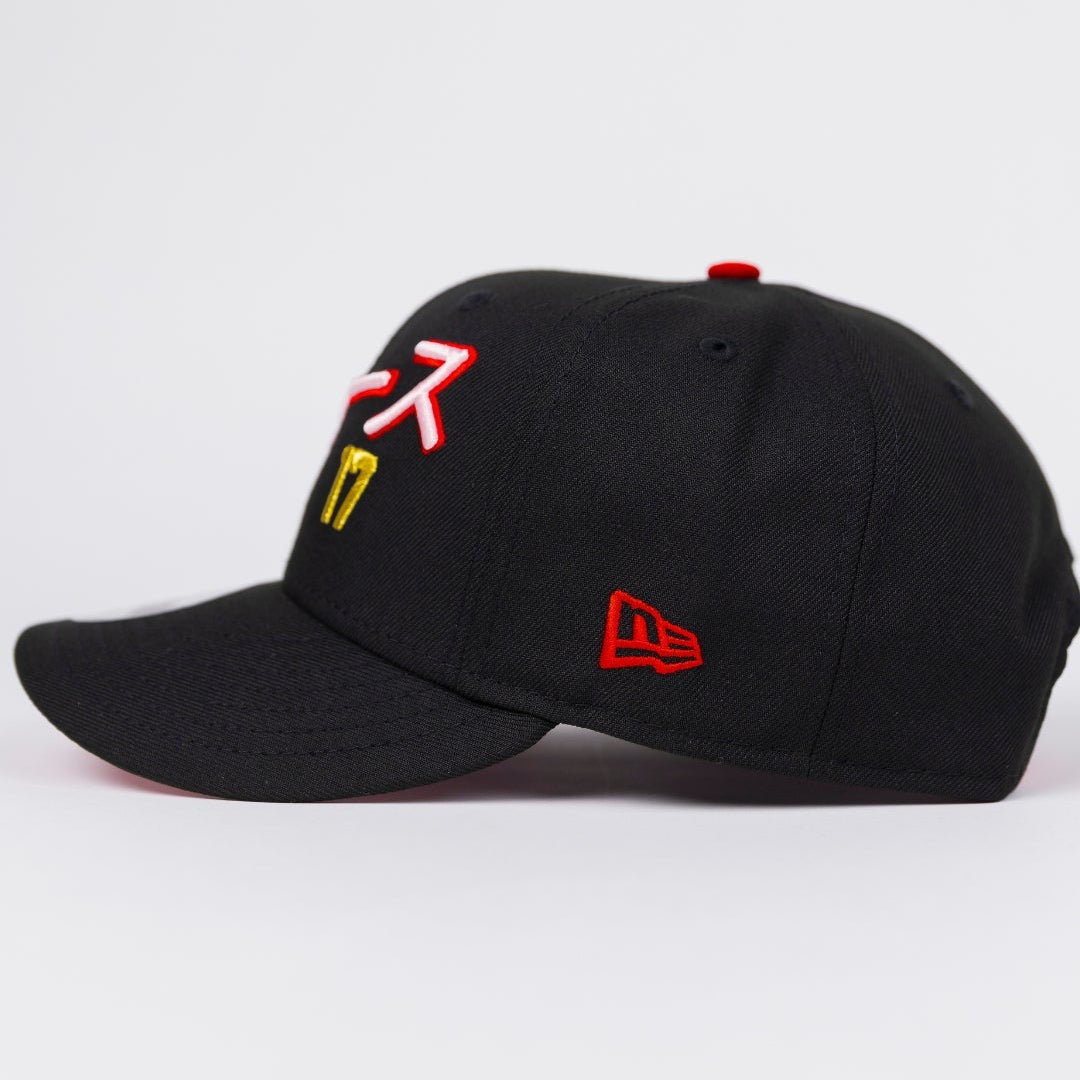 NEW ERA EXCLUSIVE 9FIFTY BLACK LOS ANGELES DODGERS SNAPBACK W/ JAPANESE SCRIPT + SHOHEI OHTANI SIDE PATCH