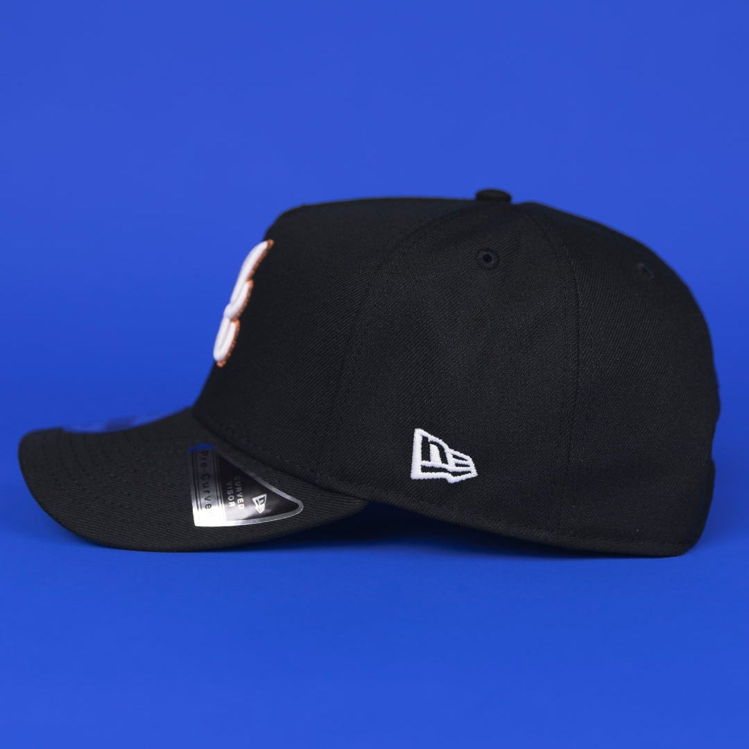 NEW ERA 9FIFTY A-FRAME BLACK ATLANTA BRAVES SNAPBACK W/ ALL STAR GAME SIDE PATCH