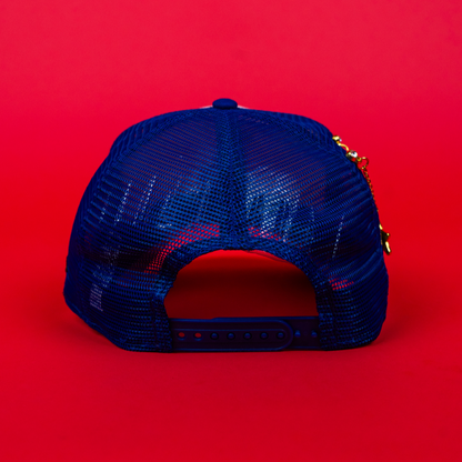 NEW ERA 9FIFTY A-FRAME WHITE/ BLUE LOS ANGELES DODGERS MESHBACK W/ 2024 WORLD SERIES CHAMPIONS SIDE PATCH