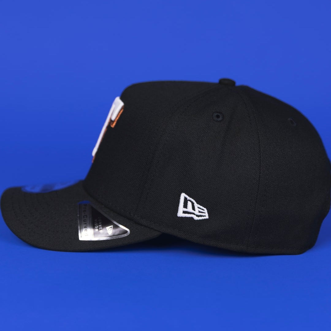 NEW ERA 9FIFTY A-FRAME BLACK TEXAS RANGERS SNAPBACK W/ FINAL SEASON SIDE PATCH