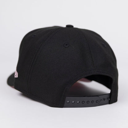NEW ERA EXCLUSIVE 9FIFTY BLACK ANAHEIM ANGELS SNAPBACK W/ 50TH ANNIVERSARY SIDE PATCH