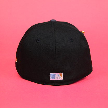 NEW ERA EXCLUSIVE 59FIFTY BLACK/ GREY HOUSTON ASTROS W/ 45TH ANNIVERSARY SIDE PATCH