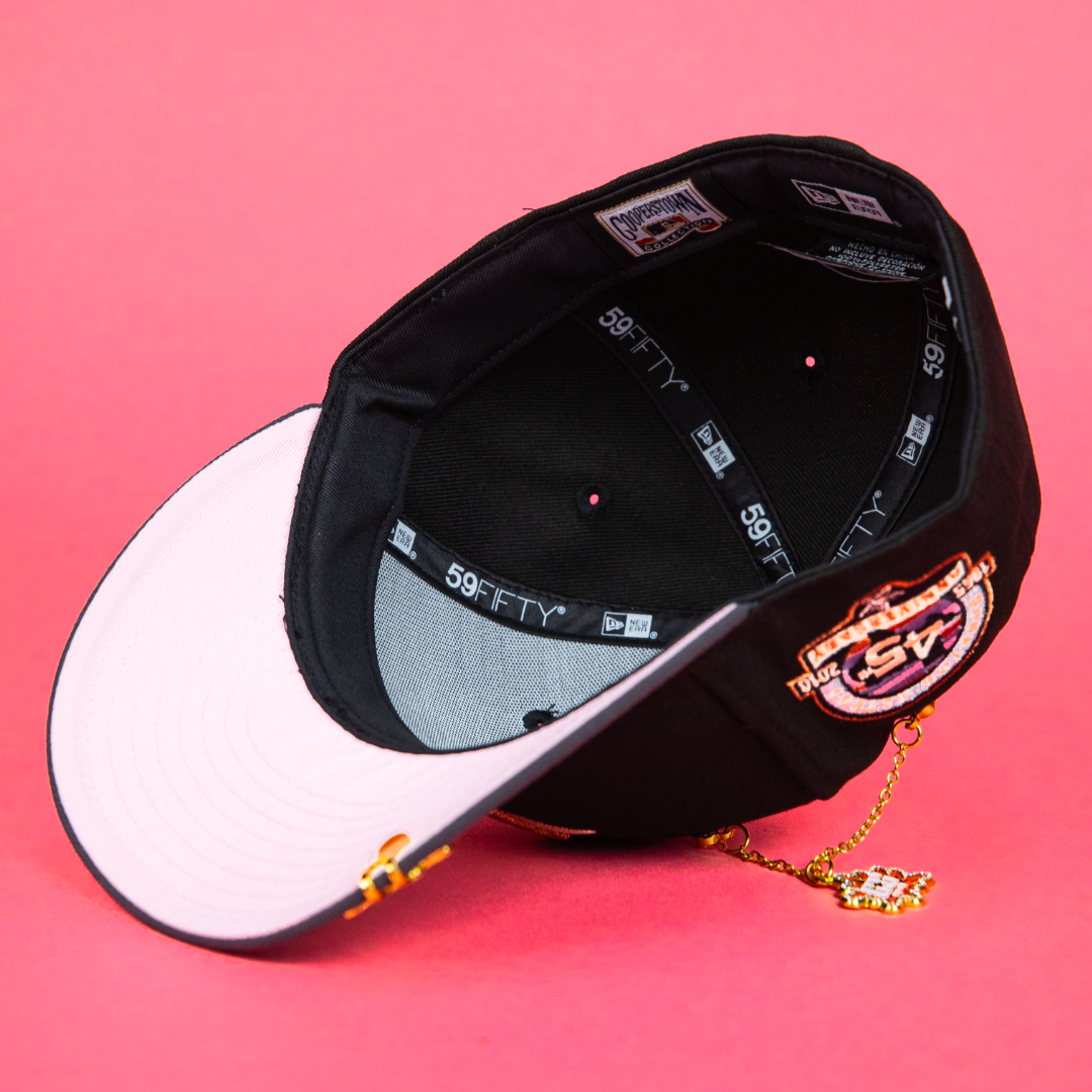 NEW ERA EXCLUSIVE 59FIFTY BLACK/ GREY HOUSTON ASTROS W/ 45TH ANNIVERSARY SIDE PATCH