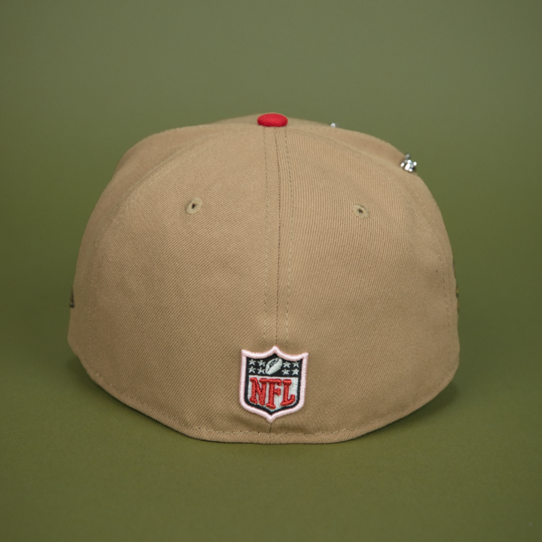 NEW ERA EXCLUSIVE 59FIFTY CAMEL BROWN LAS VEGAS RAIDERS W/ DRAFT SIDE PATCH