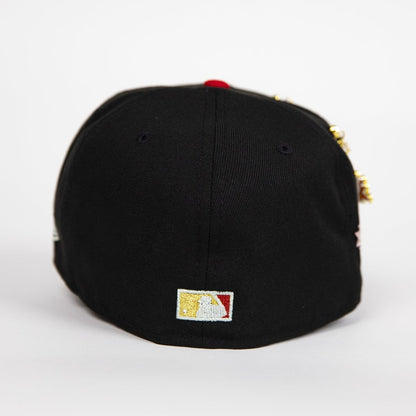 NEW ERA EXCLUSIVE 59FIFTY BLACK/ BROWN ARIZONA DIAMONDBACKS "CITY OF ANGELS" W/ 25TH ANNIVERSARY SIDE PATCH