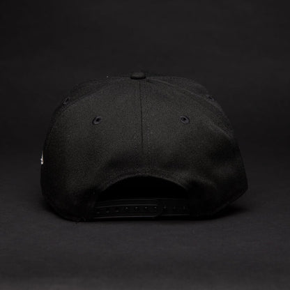 NEW ERA 9FIFTY A-FRAME BLACK LOS ANGELES LAKERS SNAPBACK W/ 17X CHAMPS SIDE PATCH