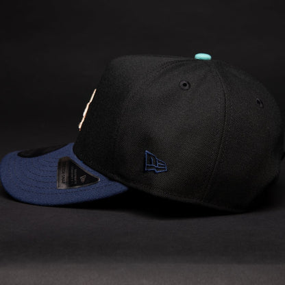 NEW ERA 9FIFTY A-FRAME BLACK/NAVY LOS ANGELES DODGERS SNAPBACK W/ "SHOHEI OHTANI" SIDE PATCH