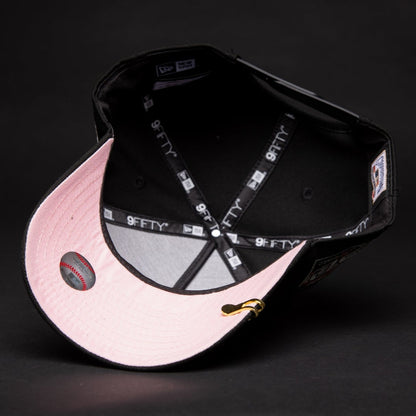 NEW ERA 9FIFTY A-FRAME BLACK HOUSTON ASTROS SNAPBACK W/ 50TH ANNIVERSARY SIDE PATCH
