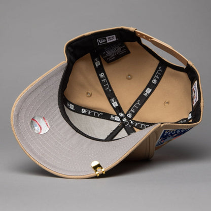 NEW ERA 9FIFTY A-FRAME LIGHT KHAKI LOS ANGELES DODGERS W/ RED ROSE + DODGER STADIUM SIDE PATCH