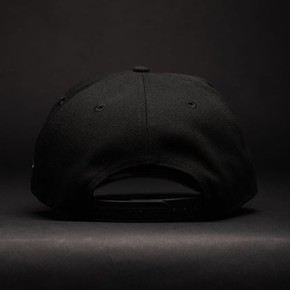 NEW ERA 9FIFTY A-FRAME BLACK LOS ANGELES DODGERS SNAPBACK W/ PLAM TREES + 60TH ANNIVERSARY SIDE PATCH