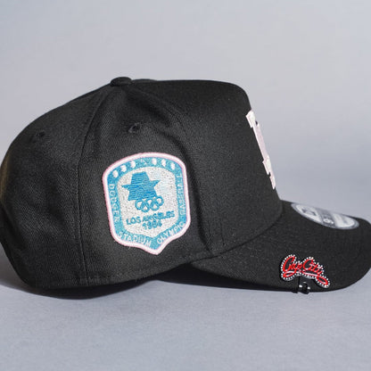 NEW ERA 9FIFTY A-FRAME BLACK LOS ANGELES DODGERS SNAPBACK W/ 1984 OLYMPIC SIDE PATCH
