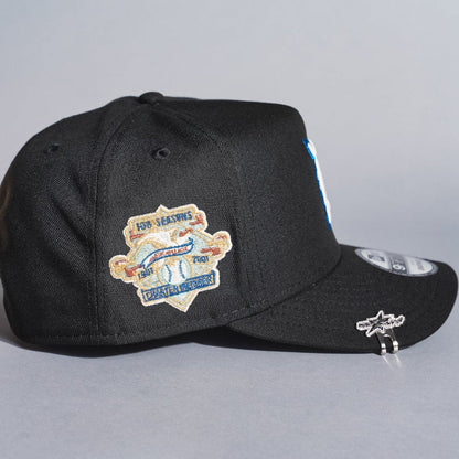 NEW ERA 9FIFTY A-FRAME BLACK DETROIT TIGERS SNAPBACK W/ 100TH SEASON SIDE PATCH