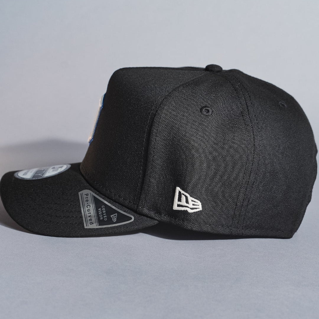 NEW ERA 9FIFTY A-FRAME BLACK DETROIT TIGERS SNAPBACK W/ 100TH SEASON SIDE PATCH