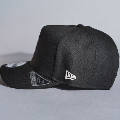 NEW ERA 9FIFTY A-FRAME BLACK DETROIT TIGERS SNAPBACK W/ 100TH SEASON SIDE PATCH