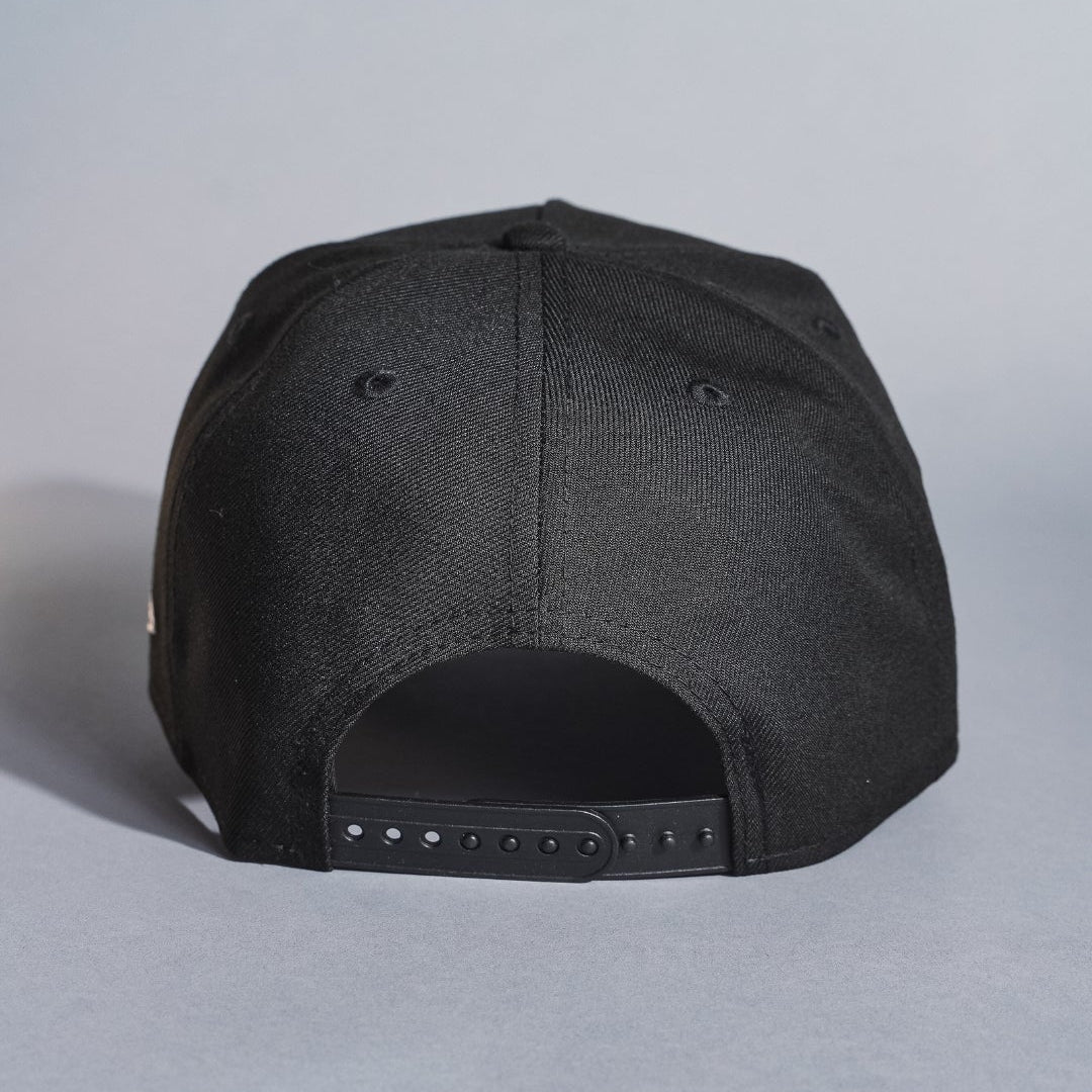 NEW ERA 9FIFTY A-FRAME BLACK DETROIT TIGERS SNAPBACK W/ 100TH SEASON SIDE PATCH
