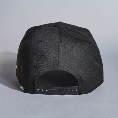 NEW ERA 9FIFTY A-FRAME BLACK DETROIT TIGERS SNAPBACK W/ 100TH SEASON SIDE PATCH