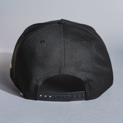 NEW ERA 9FIFTY A-FRAME BLACK PHILADELPHIA PHILLIES SNAPBACK W/ WORLD SERIES SIDE PATCH