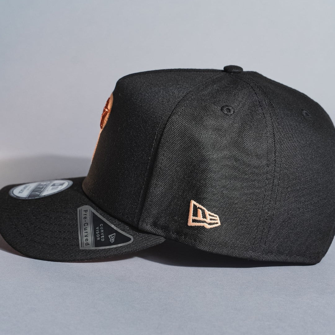 NEW ERA 9FIFTY A-FRAME BLACK PHILADELPHIA PHILLIES SNAPBACK W/ WORLD SERIES SIDE PATCH